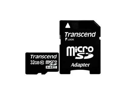 TRANSCEND 32GB microSDHC (Class 10) s adaptérem (TS32GUSDHC10)
