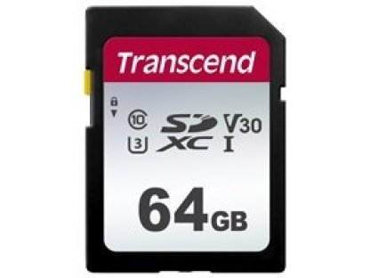 TRANSCEND 64GB SDXC 300S (Class 10) UHS-I U3 V30 (TS64GSDC300S)