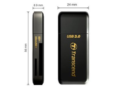 TRANSCEND Card Reader F5, USB 3.0, Black (TS-RDF5K)