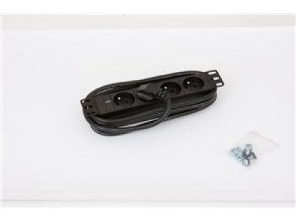 TRITON 10" 4xCZ zásuvka, kontrolka, 3x1.5mm - 2m kabel CZ-DE, RAL9005