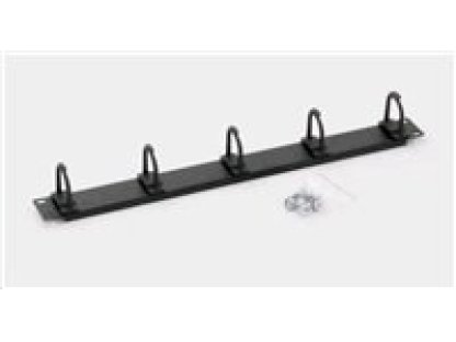 TRITON 19" vyvazovací panel 1U 5x plastová úchytka černý (RAB-VP-X13-A1)