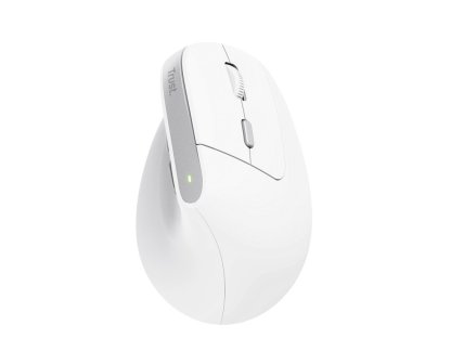 Trust Bayo II - Vertikální/Optická/Pro praváky/2 400 DPI/Bezdrátová USB/Bílá (25398)