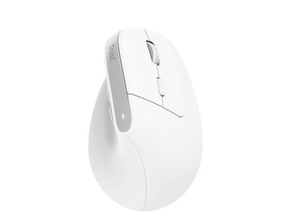 Trust Bayo+ - Vertikální/Optická/Pro praváky/2 400 DPI/USB+BT/Bílá (25399)