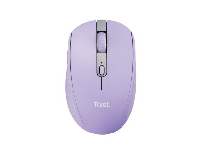 Trust Ozaa - Kancelářská/Optická/Pro praváky/3 200 DPI/USB+BT/Fialová (25384)