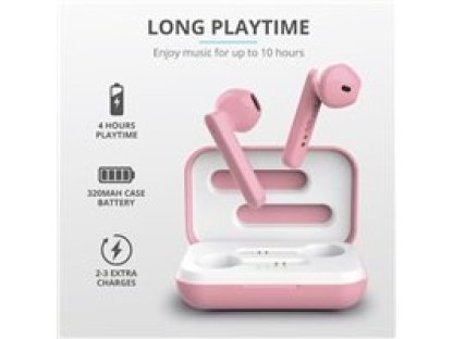 TRUST Primo touch BT earphones pink (23782)