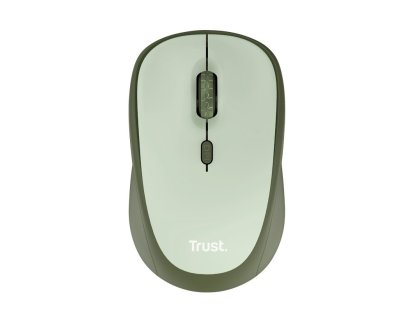 TRUST YVI+ - Kancelářská/Optická/Pro praváky/1 600 DPI/Bezdrátová USB/Zelená (24552)