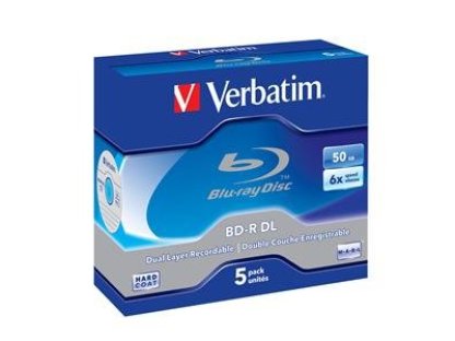 VERBATIM BD-R DL 50GB 6x jewel 5ks (43748)