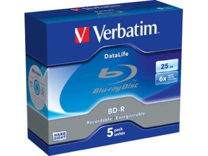 VERBATIM BD-R SL (6x, 25GB),NON-ID, 5ks/pack (43836)