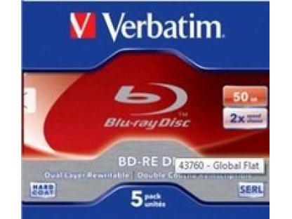 VERBATIM BD-RE DL 50GB 2x jewel 5ks (43760)