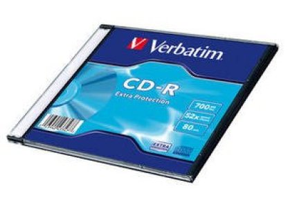 VERBATIM CD-R 700MB, 52 Extra Prot. Slim Box (43347)