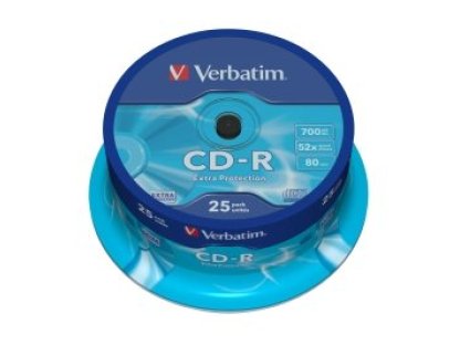 VERBATIM CD-R 700MB 52x spindl 25ks (43432)