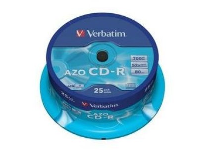 VERBATIM CD-R 700MB Crystal 52x spindl 25ks (43352)