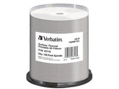 VERBATIM CD-R AZO Printable, 700MB, 52x, Spindl, 100 pack (43718)