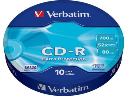 VERBATIM CD-R Verbatim DL 700MB 52x Extra protection 10-spindl RETAIL (43725)
