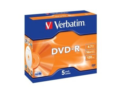 VERBATIM DVD-R 4,7GB 16x jewel 5ks (43519)
