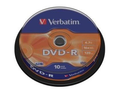 VERBATIM DVD-R 4,7GB 16x spindl 10ks (43523)