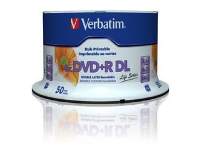 VERBATIM DVD+R DL (8xPrintable, 8,5GB), 50ks (97693)