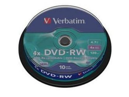 VERBATIM DVD-RW 4,7GB 4x spindl 10ks (43552)