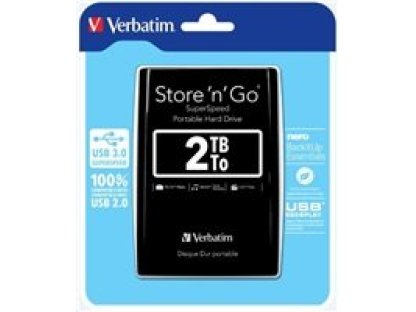 VERBATIM HDD 2.5" 2TB Store 'n' Go USB 3.0, Black (53177)