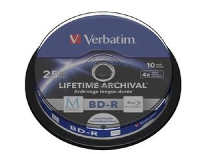 VERBATIM M-DISC BD-R Blu-Ray SL 25GB 10ks (43825-V)