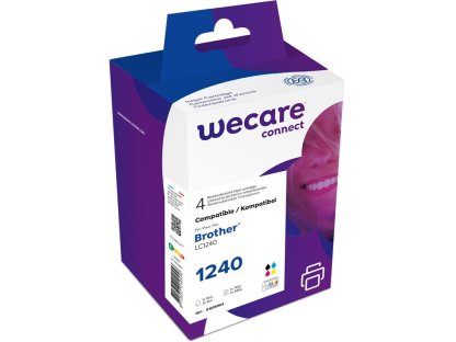 WECARE ARMOR ink sada kompatibilní s BROTHER LC-1240 VAL BP, černá/CMY (K10351W4)