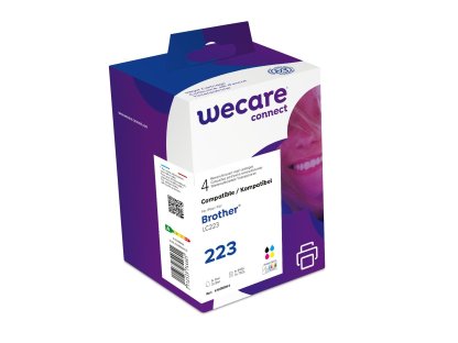 WECARE ARMOR ink sada kompatibilní s BROTHER LC-223 VAL BP, černá/CMY (K10388W4)
