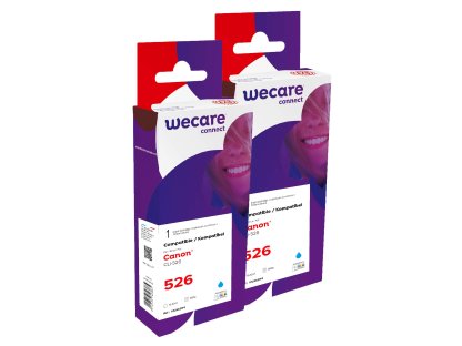 WECARE ARMOR sada ink kompatibilní s CANON CLI526C 2x10,5ml,modrá,CLI-526 C (P12562W4)