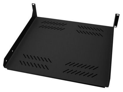 XTENDLAN 19" police s perforací 2U/400mm, nosnost 40kg, černá (CPOLIC2U40-B)