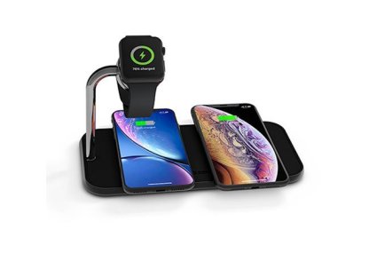 ZENS Aluminium Dual Wireless Charger + Watch 10W - Black (ZEDC05B)