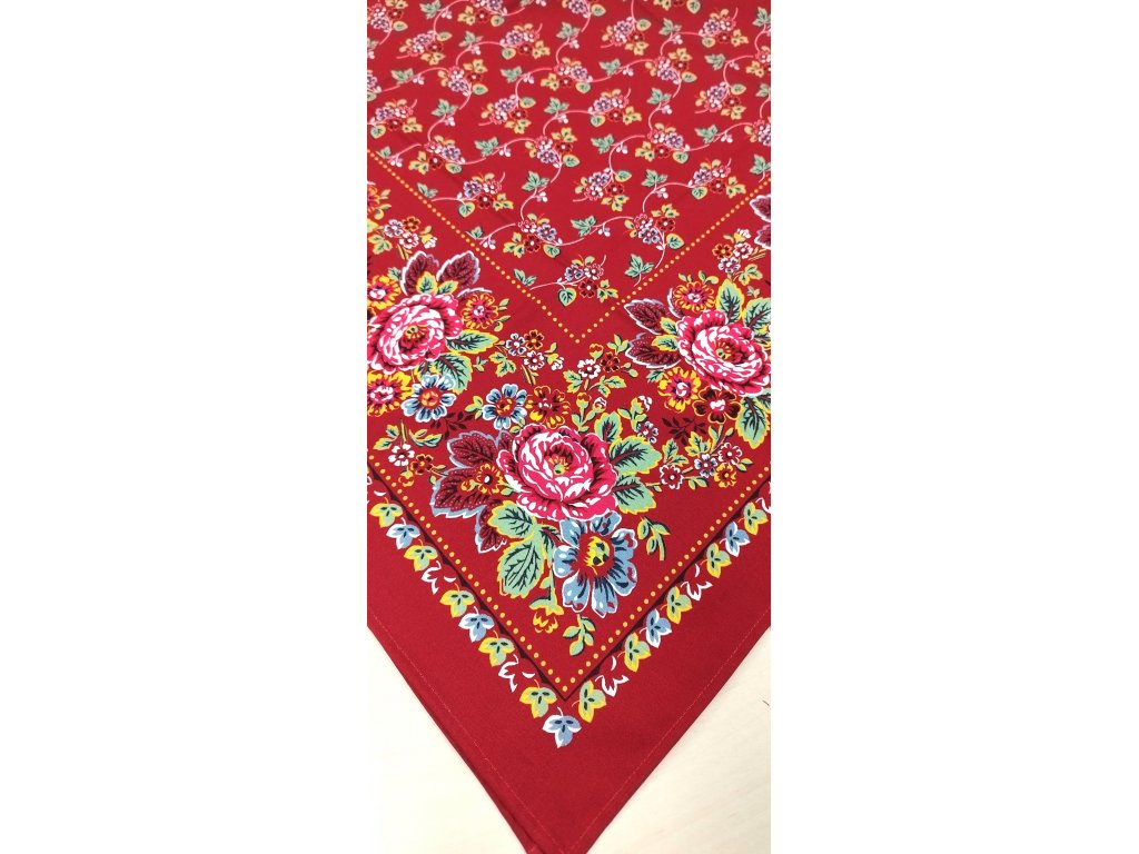 Turecký šátek s růží 