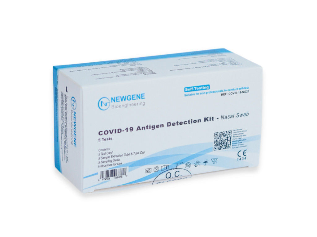 NEWGENE Rapid Test 5 ks - antigenní test z nosu na Covid-19