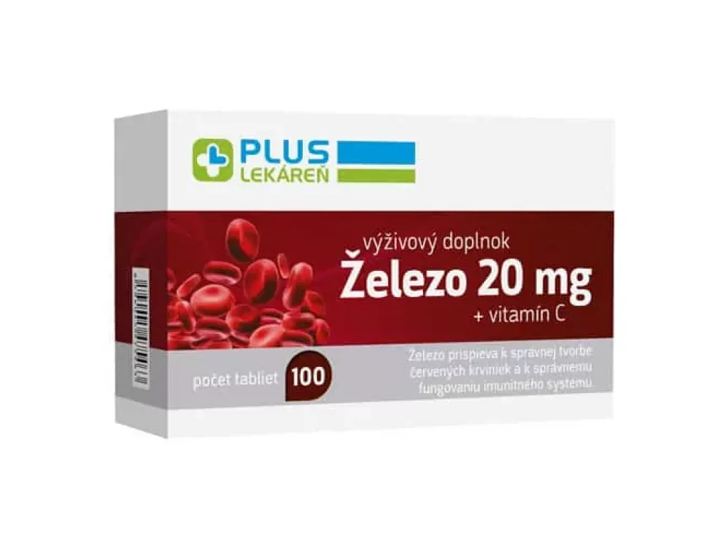 Ferro 20 mg + vitamina C 100 mg, 100 compresse