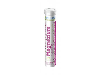 Magnesium + Vitamin B6 flavored with grapefruit and raspberry, 20 effervescent tablets