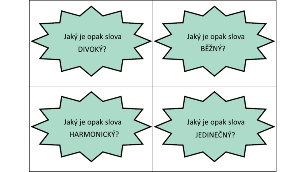 Bonus - Kartičky s úkoly
