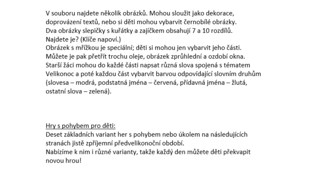 Bonus - Velikonoce