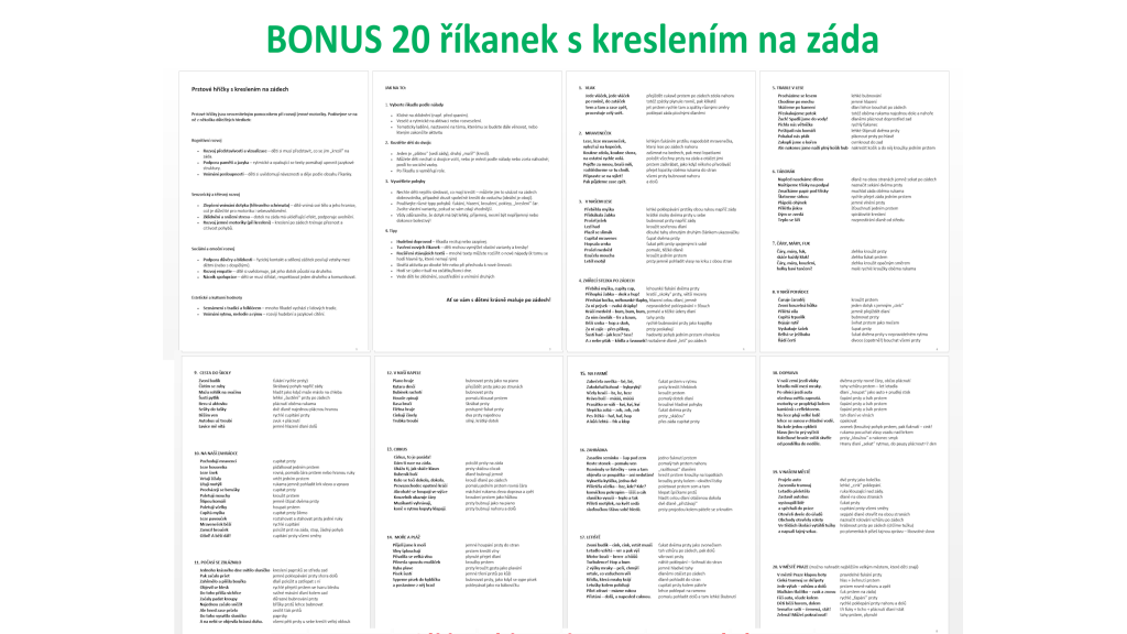 Bonus - Prstové hříčky