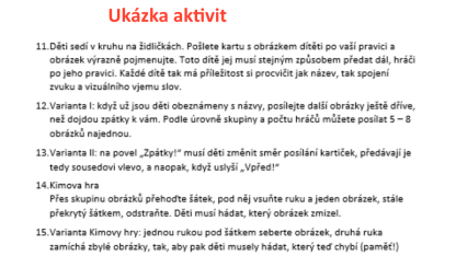 Bonus - Obrázkové karty