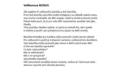 Bonus - Velikonoce