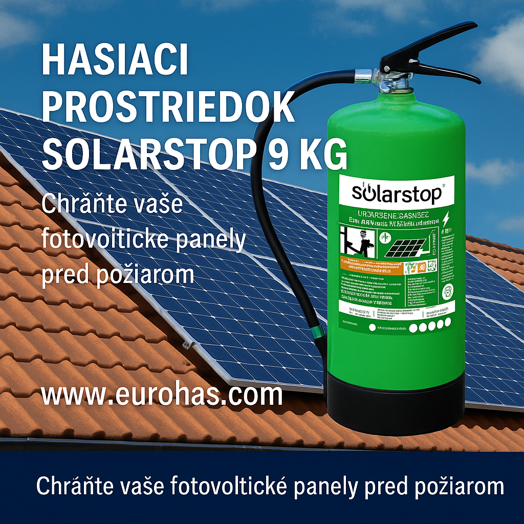 Hasiaci prostriedok SOLARSTOP 9 kg – bezpečnosť pre fotovoltaické inštalácie