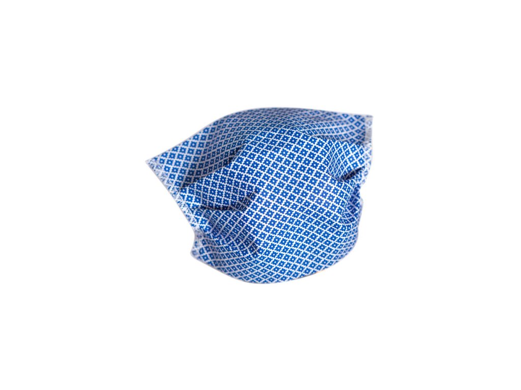 4CARS Dvojvrstvové ochranné bavlnené rúško modré s gumičkou 1ks - menšie
