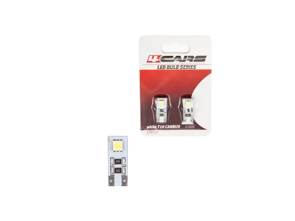 4CARS LED ŽIAROVKA 2LED 12V CANBUS 5050SMD T10