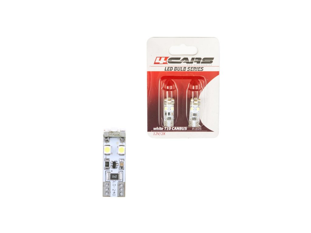 4CARS LED ŽIAROVKA 8LED 12V CANBUS 3528SMD T10