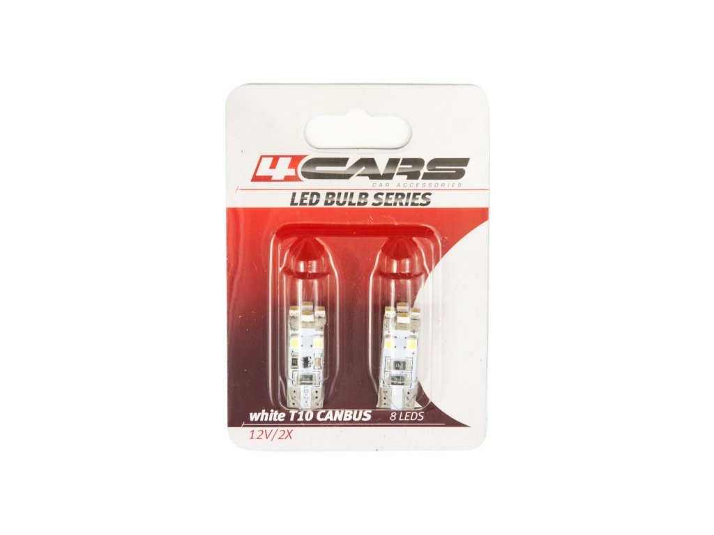 4CARS LED ŽIAROVKA 8LED 12V CANBUS 3528SMD T10