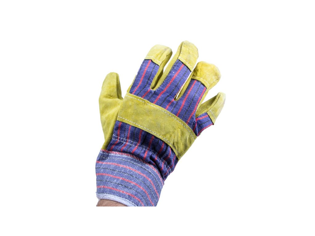 4CARS Pracovné rukavice - kožené hnedé