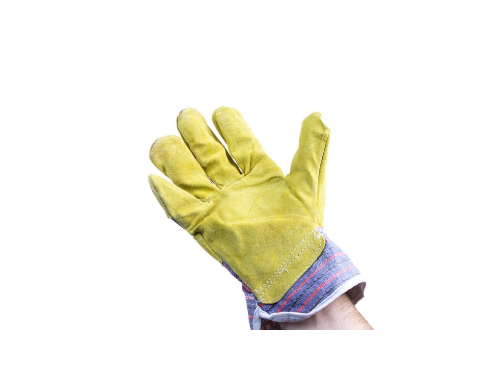 4CARS Pracovné rukavice - kožené hnedé