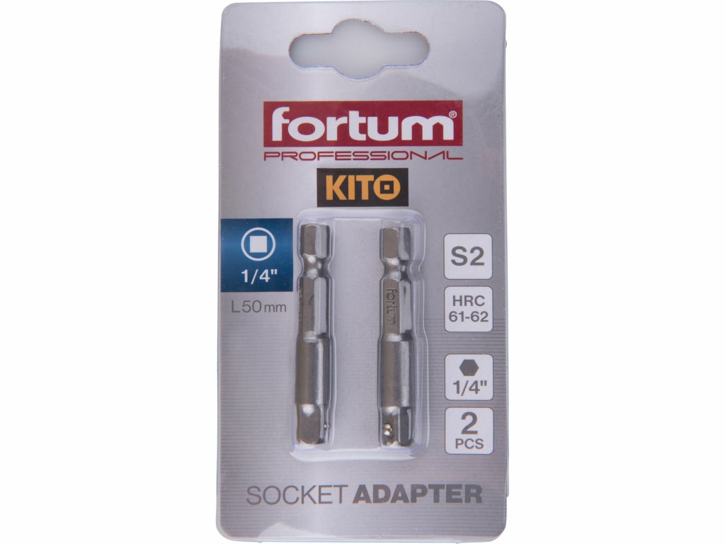 Adaptér 2ks, 1/4" x 50mm, S2, FORTUM