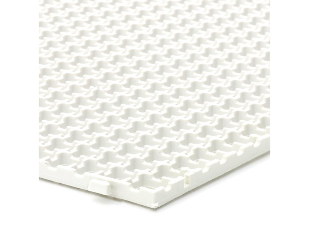 Biela plastová dlažba Linea Flextile - 39 x 39 x 0,8 cm