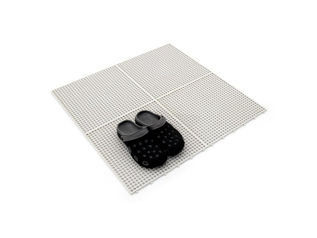 Biela plastová dlažba Linea Flextile - 39 x 39 x 0,8 cm