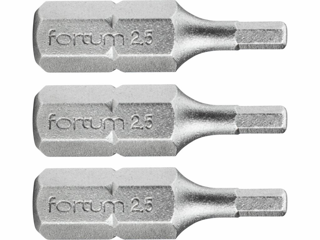 Bit imbus 3ks, H 2,5x25mm, S2, FORTUM