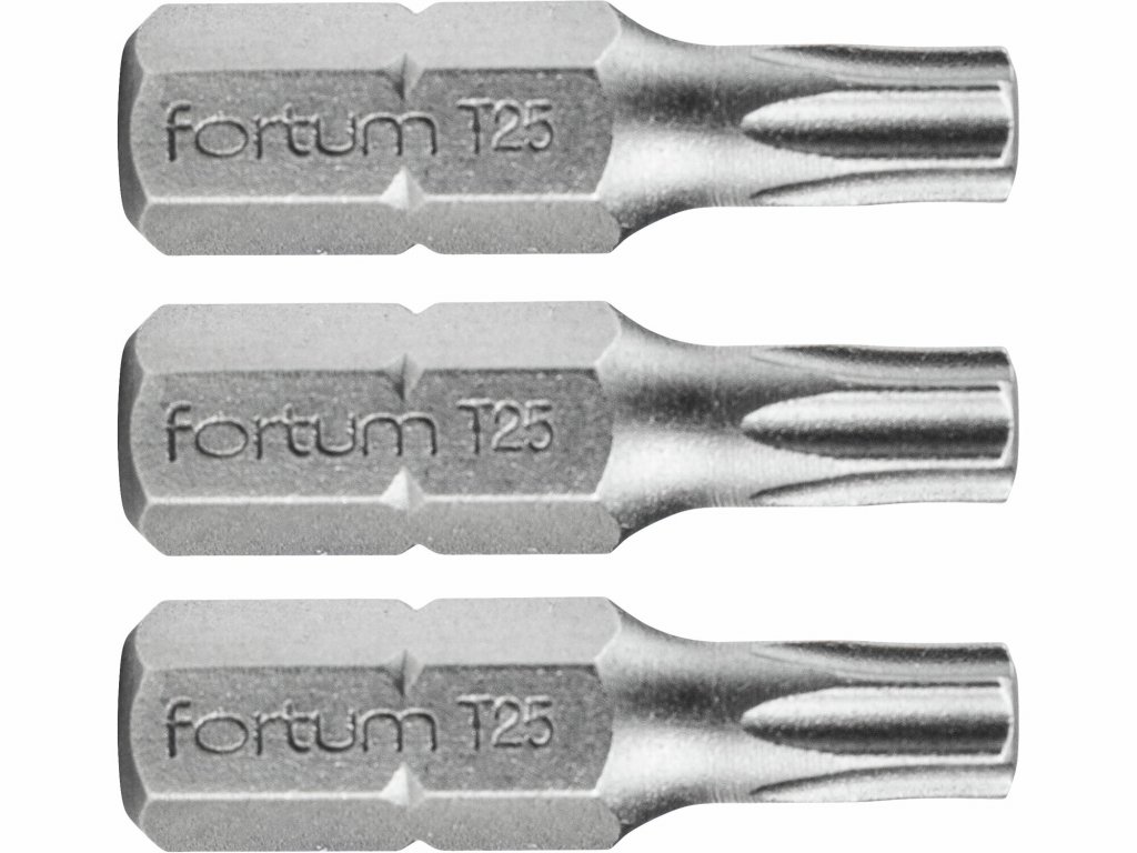 Bit torx 3ks, T 25x25mm, S2, FORTUM